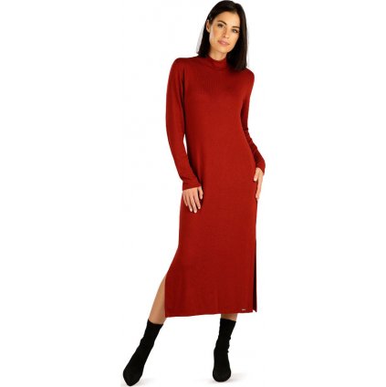 Dámské šaty LITEX s dlouhým rukávem červené