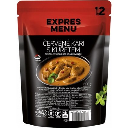 Červené kari s kuřetem EXPRESS MENU (2 porce)