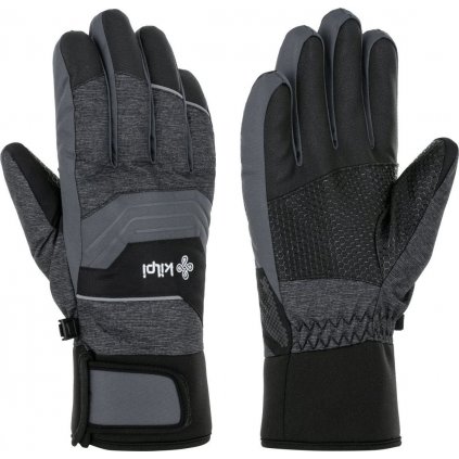 Unisex lyžařské rukavice KILPI Skimi tmavš šedé