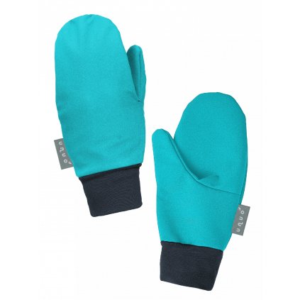 Dětské softshellové rukavice UNUO Tap s fleecem, Sv. Smaragdová