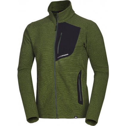 Pánská fleecová mikina NORTHFINDER Bellamy zelená (VELIKOST L)