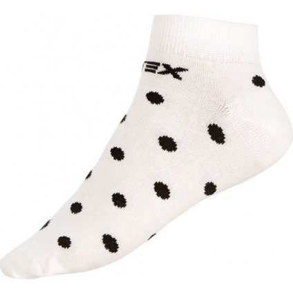 Dámské designové ponožky LITEX nížké bílé s puntíky