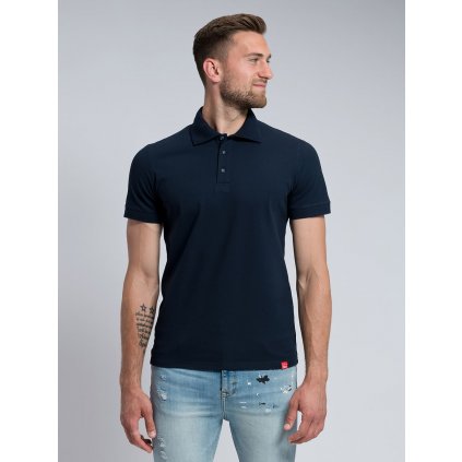 Pánská bavlněná polokošile CITYZEN basic, navy