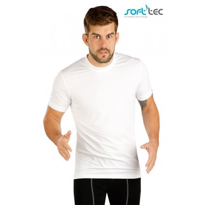 Pánské sportovní triko LITEX s krátkým rukávem bílé