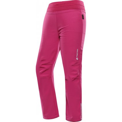 Dětské softshellové kalhoty ALPINE PRO Zazo růžové