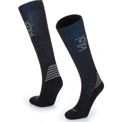 Lyžařské merino ponožky KILPI Perosa černé/modré