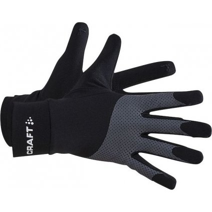 Reflexní rukavice CRAFT Adv Lumen Fleece černá