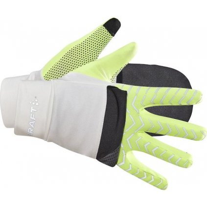 Reflexní rukavice CRAFT Adv Lumen Hybrid bílá