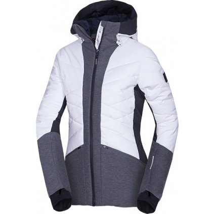 Dámská lyžařská bunda NORTHFINDER Brandy bilá/šedá. (VELIKOST S)