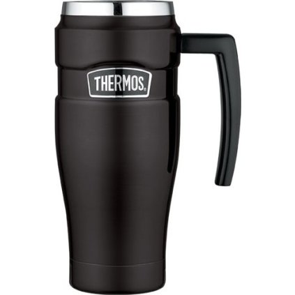 Vodotěsný termohrnek THERMOS Style s madlem - matně černá 470 ml