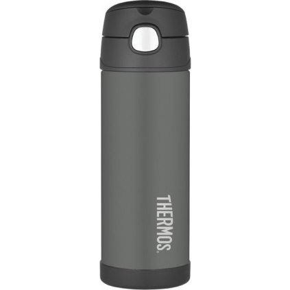 Dětská termoska THERMOS FUNtainer s brčkem - černá 470 ml