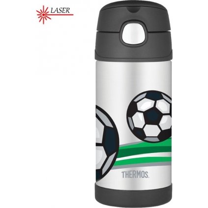 Dětská termoska THERMOS FUNtainer s brčkem - fotbal 355 ml