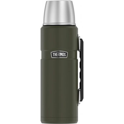 Termoska na nápoje THERMOS Style s madlem - vojenská zelená 1200 ml