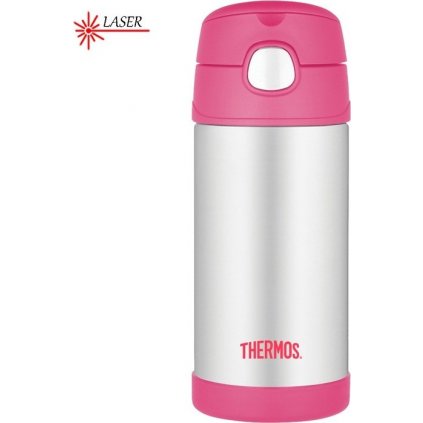 Dětská termoska THERMOS FUNtainer s brčkem - růžová 355 ml