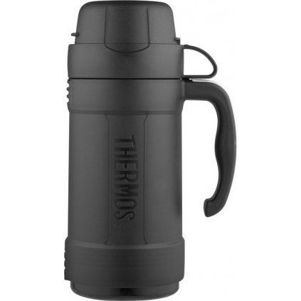 Skleněná termoska THERMOS Traditional s jedním šálkem - černá 500 ml