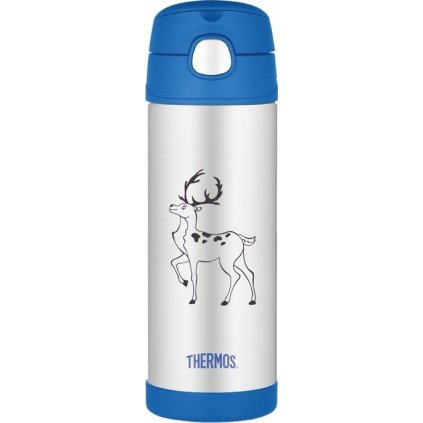 Dětská termoska THERMOS FUNtainer s brčkem - jelen 470 ml