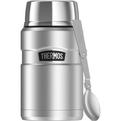 Termoska na jídlo THERMOS Style se skládací lžící a šálkem - nerez 710 ml