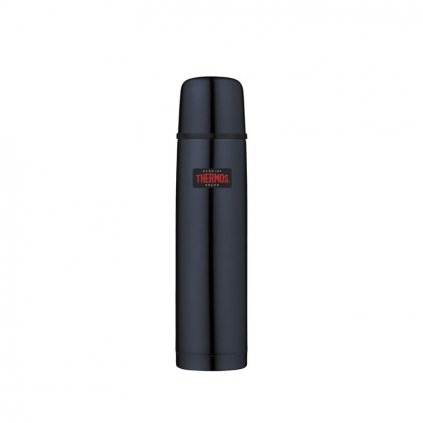 Termoska THERMOS Mountain s tlačítkovým uzávěrem a šálkem - tmavě modrá 750 ml