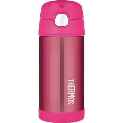 Dětská termoska THERMOS FUNtainer s brčkem - růžová 355 ml