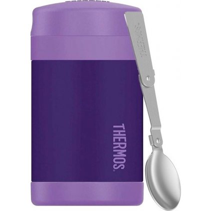 Dětská termoska na jídlo THERMOS FUNtainer s lžící - fialová 470 ml