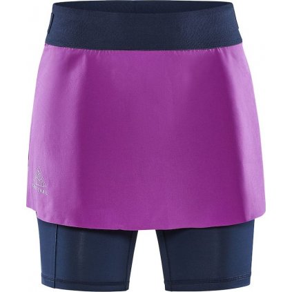 Dámská běžecká sukně CRAFT Pro Trail 2v1 - růžová