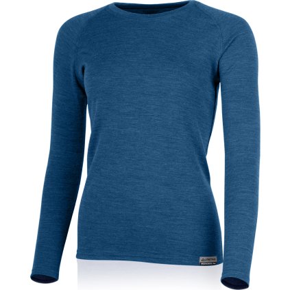 Dámská merino mikina LASTING Lena modrá (Velikost M)