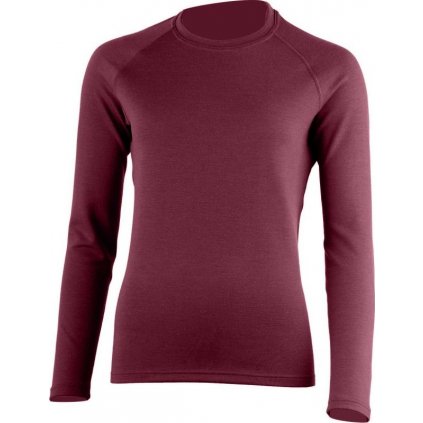 Dámská merino mikina LASTING Lena vínová (Velikost XL)
