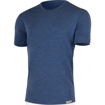 Pánské merino triko LASTING Chuan modré (Velikost L)