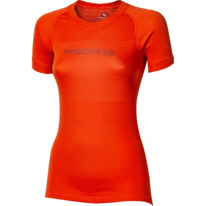 Dámské funkční triko PROGRESS DF NKRZ Print oranžové