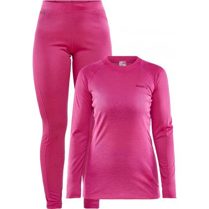 Dámský termo set CRAFT Core Warm Baselayer růžová