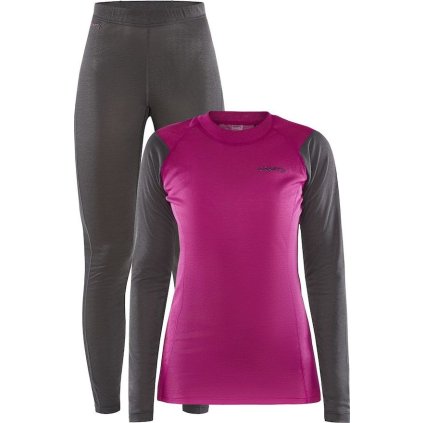 Dámský termo set CRAFT Core Warm Baselayer růžová