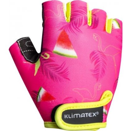 Dětské cyklistické rukavice KLIMATEX Aledka růžové