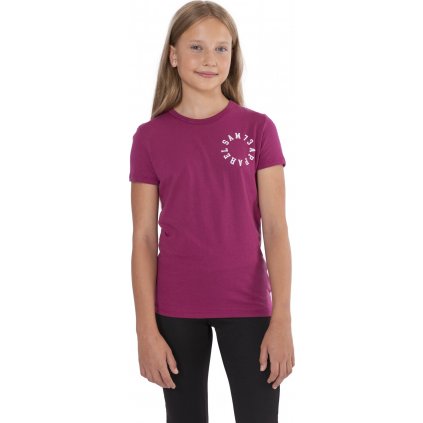 Dívčí triko s krátkým rukávem SAM 73 Leoni růžové