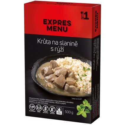 Krůta na slanině s rýží EXPRES MENU (1 porce)