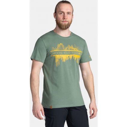 Pánské bavlněné triko KILPI Choose tmavě zelené