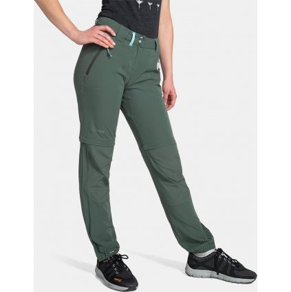 Dámské outdoorové kalhoty 2v1 KILPI Hosio tmavě zelené
