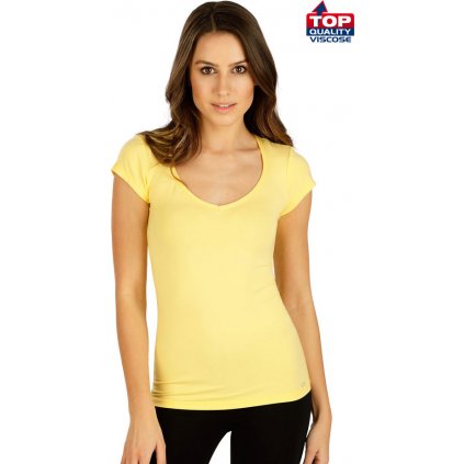 Dámské tričko LITEX s krátkým rukávem žluté