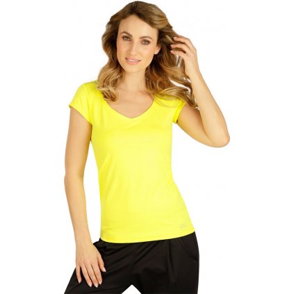 Dámské tričko LITEX s krátkým rukávem žluté