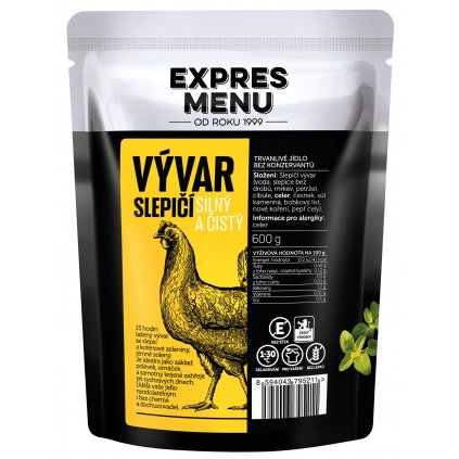 Slepičí vývar EXPRES MENU (2 porce)