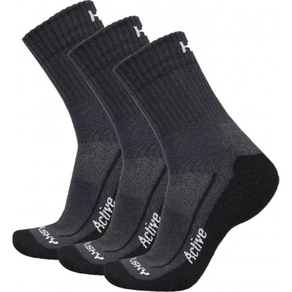 Unisex ponožky HUSKY Active 3 páry černé