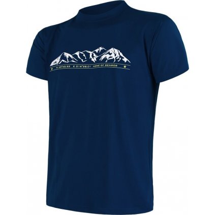 Pánské funkční tričko SENSOR Coolmax Tech Mountains Limited modré