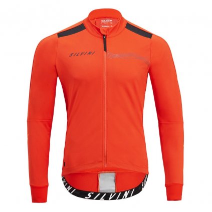 Pánská cyklo bunda SILVINI Ghisallo oranžová (Velikost XS)