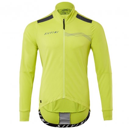 Pánská cyklo bunda SILVINI Ghisallo žlutá (Velikost XS)