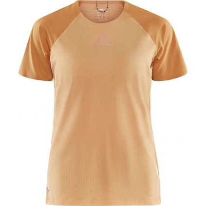Dámské běžecké triko CRAFT Pro Trail SS oranžové
