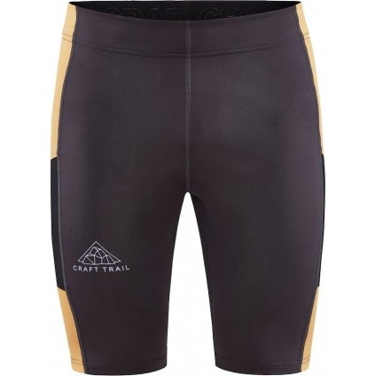 Pánské běžecké kraťasy CRAFT Pro Trail Short Tights šedé