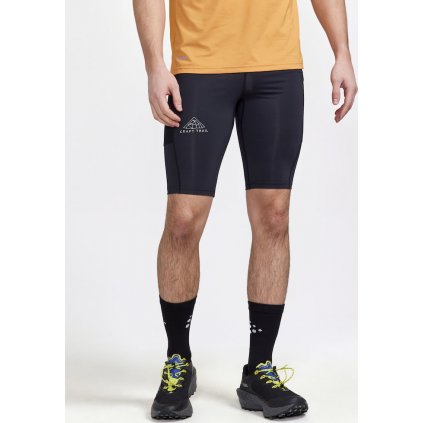 Pánské běžecké kraťasy CRAFT Pro Trail Short Tights černé