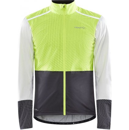 Pánská cyklistická bunda CRAFT Adv Hydro Lumen žlutá (Velikost S)