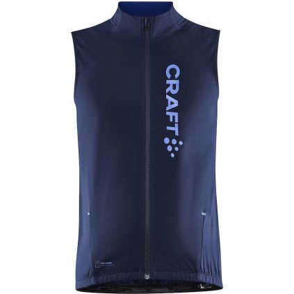 Pánská fleecová vesta na kolo CRAFT Core Bike Subz modrá