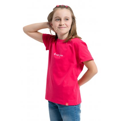 Dětské bavlněné tričko CITYZEN za výzo malinové