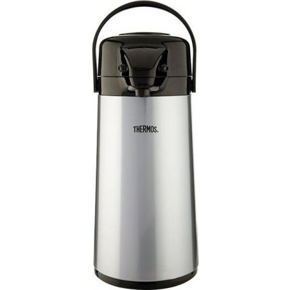 Skleněná termokonvice s pumpou THERMOS - metalicky šedá 1,9 l